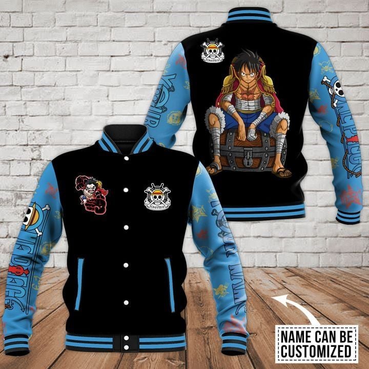 One Piece Cartoon Style Baseball Jacket For Fans