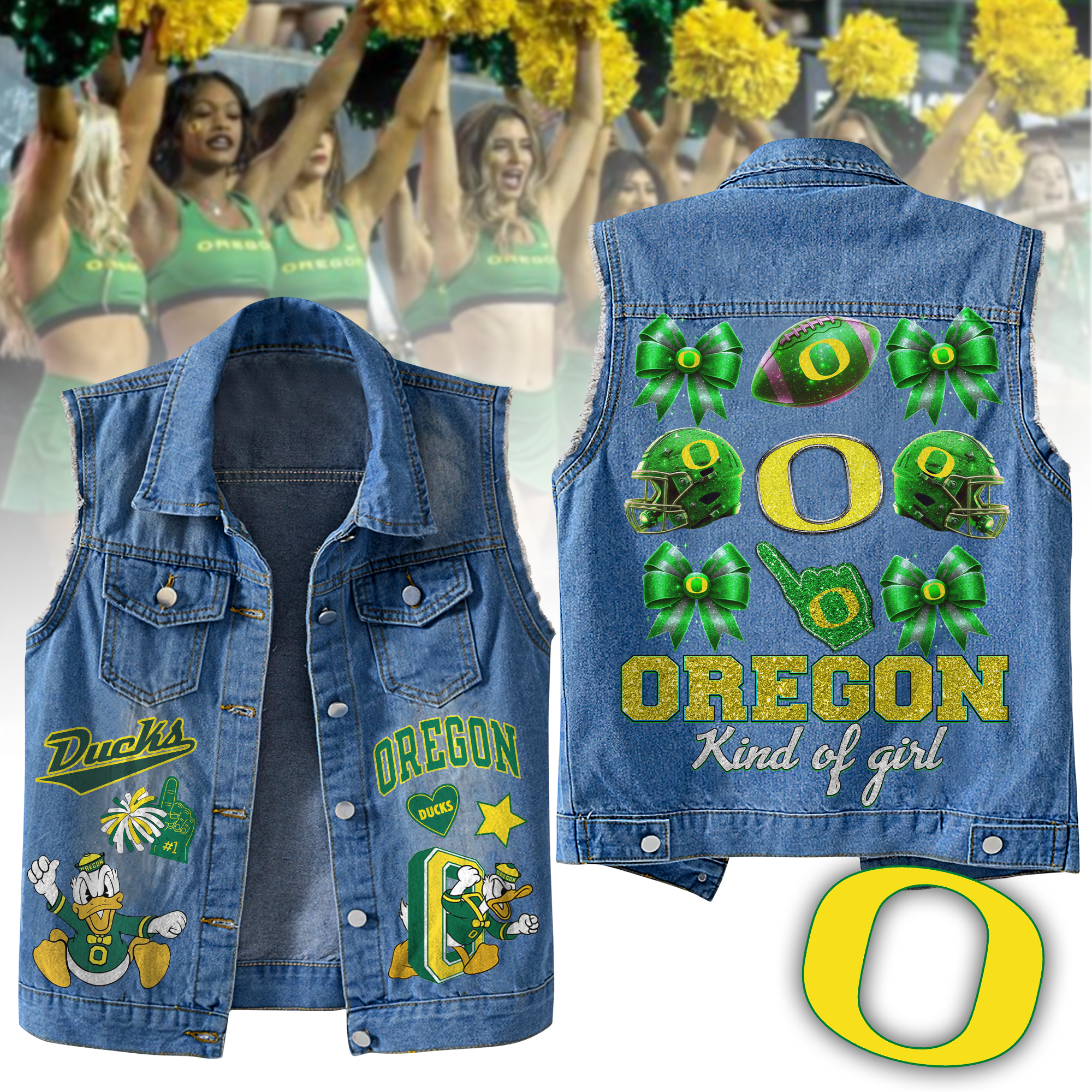 Oregon Ducks NCAA Style Sleeveless Jacket For Fans
