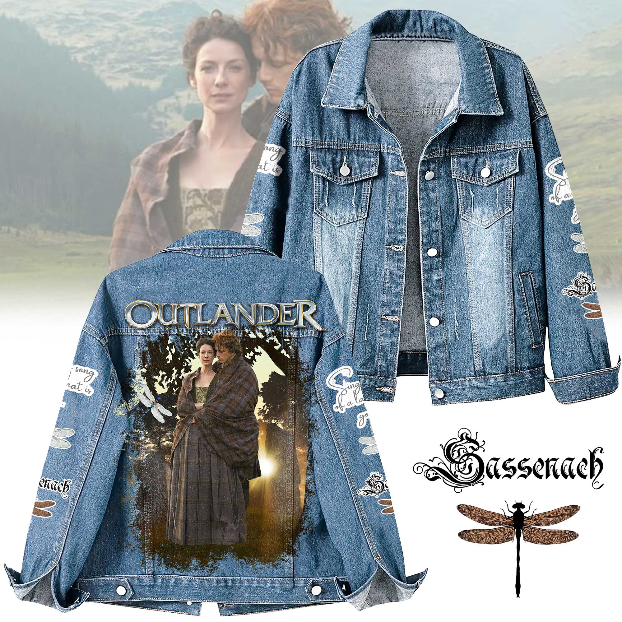 Outlander TV Series Denim Jacket Gift For Fans