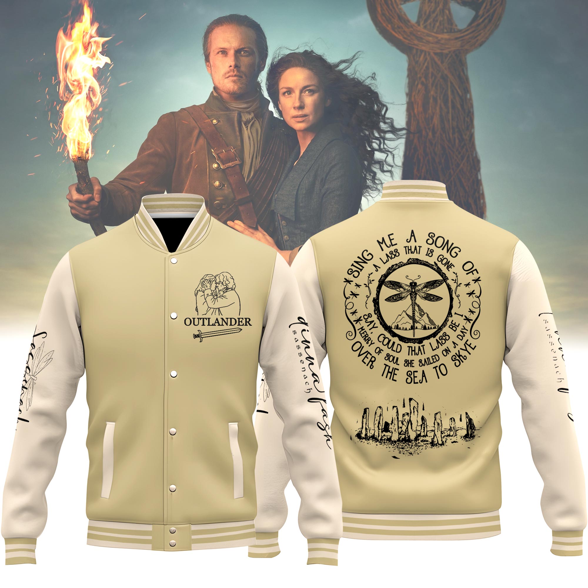 Outlander TV Series Style Baseball Jacket