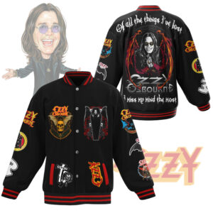 Ozzy Osbourne Music Style Baseball Jacket