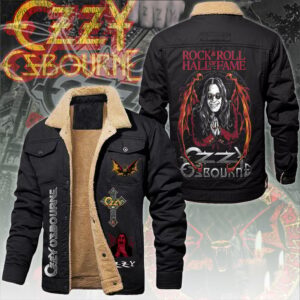 Ozzy Osbourne Music Style Fleece Thermal Cotton Jacket For Fans