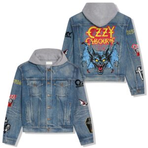 Ozzy Osbourne Music Style Hooded Denim Jacket For Fans