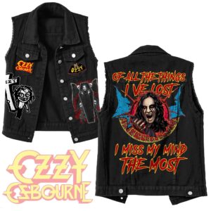 Ozzy Osbourne Music Style Sleeveless Jacket