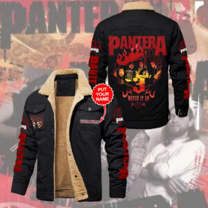 Pantera Music Style Fleece Thermal Cotton Jacket For Fans