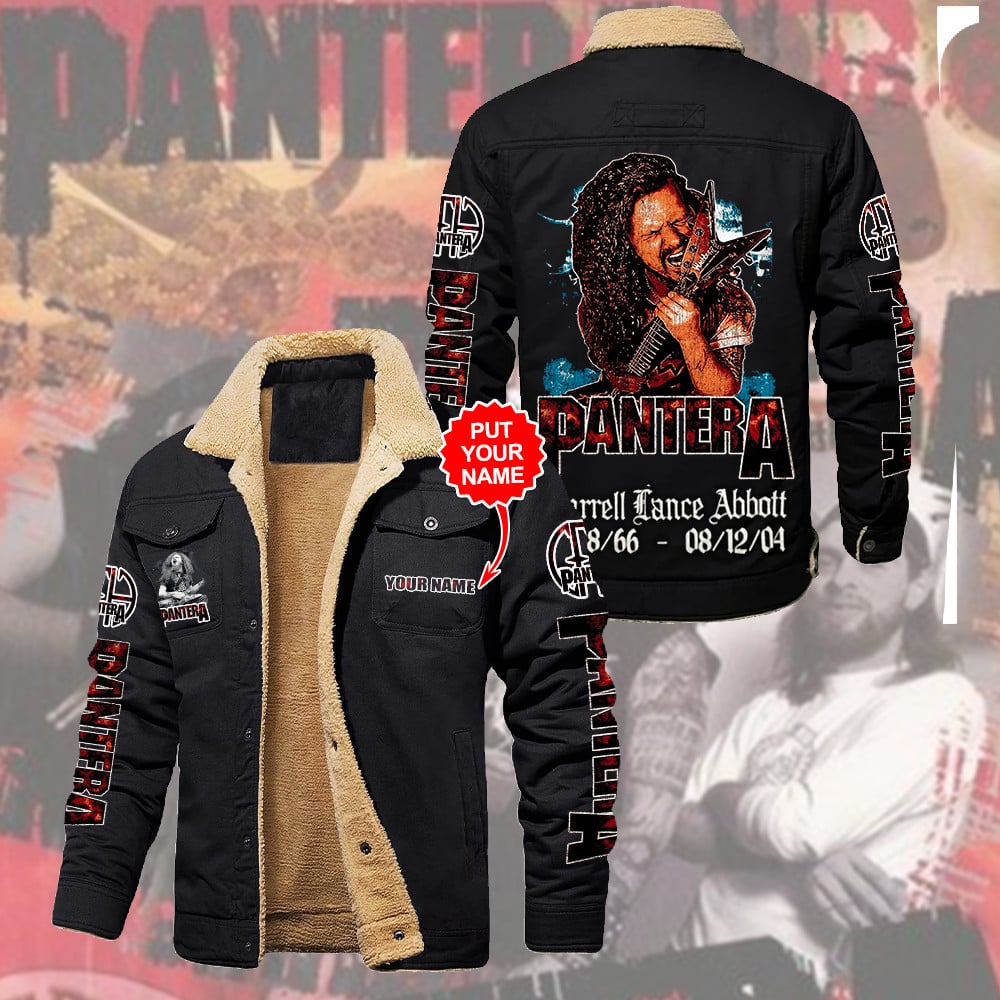 Pantera Music Style Fleece Thermal Cotton Jacket For Fans
