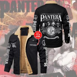 Pantera Music Style Fleece Thermal Cotton Jacket For Fans