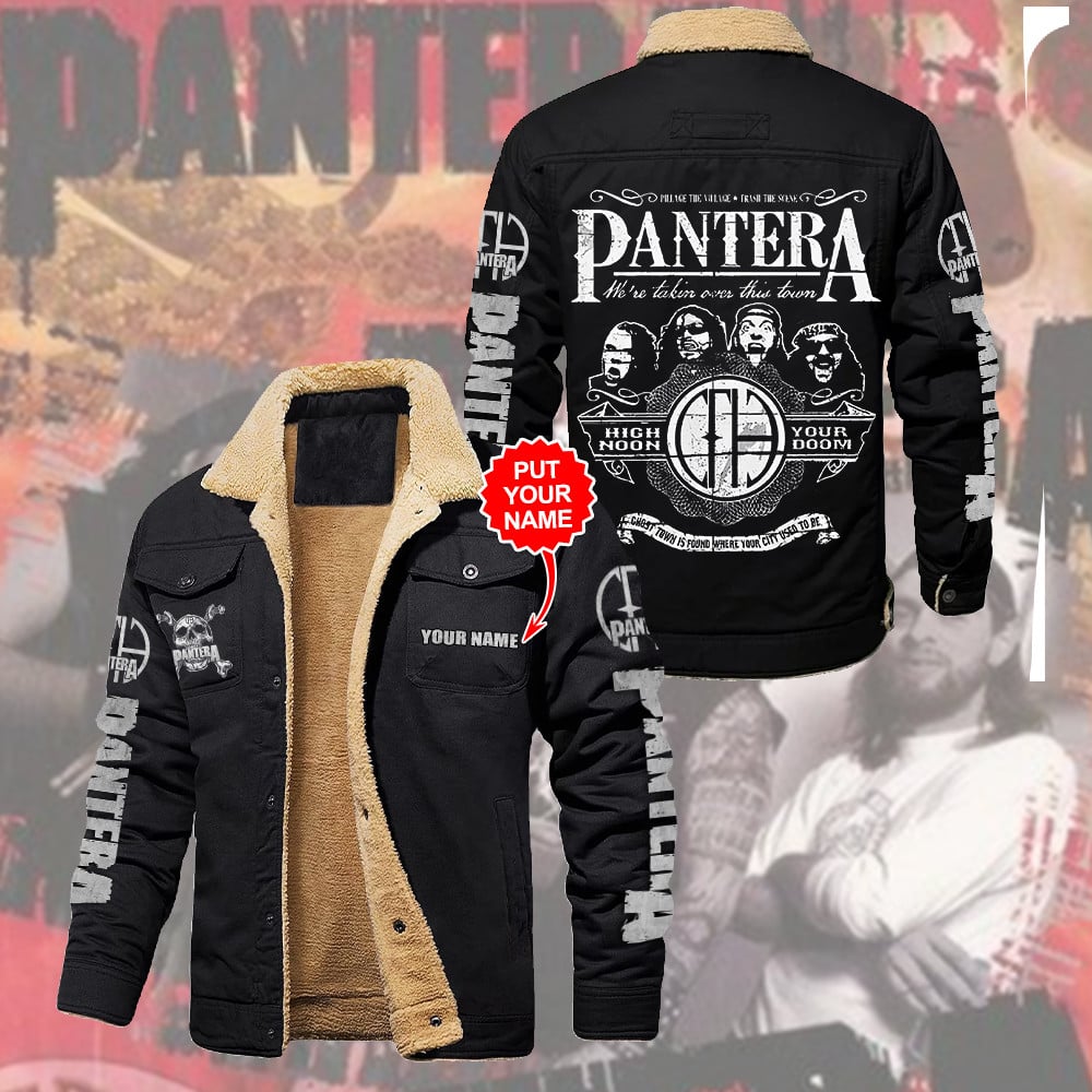 Pantera Music Style Fleece Thermal Cotton Jacket For Fans