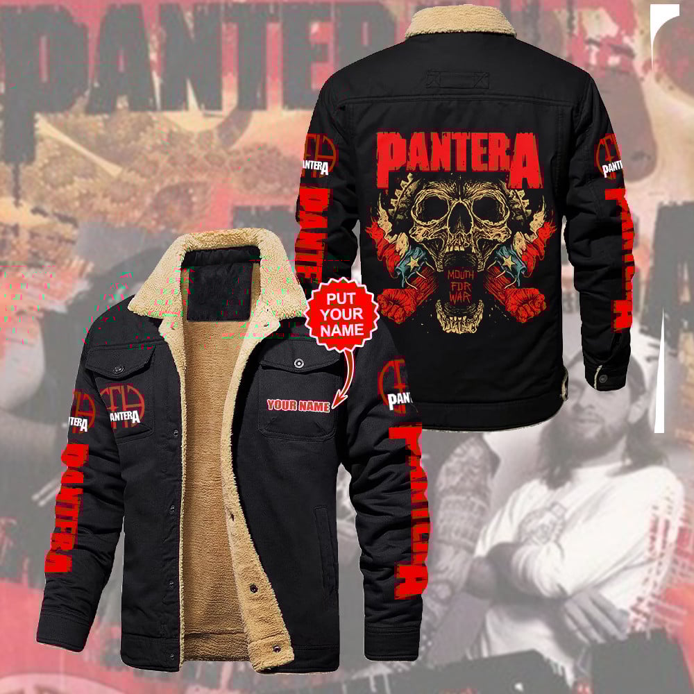 Pantera Music Style Fleece Thermal Cotton Jacket For Fans