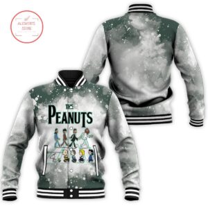 Peanuts Cartoon Style Baseball Jacket For Fans