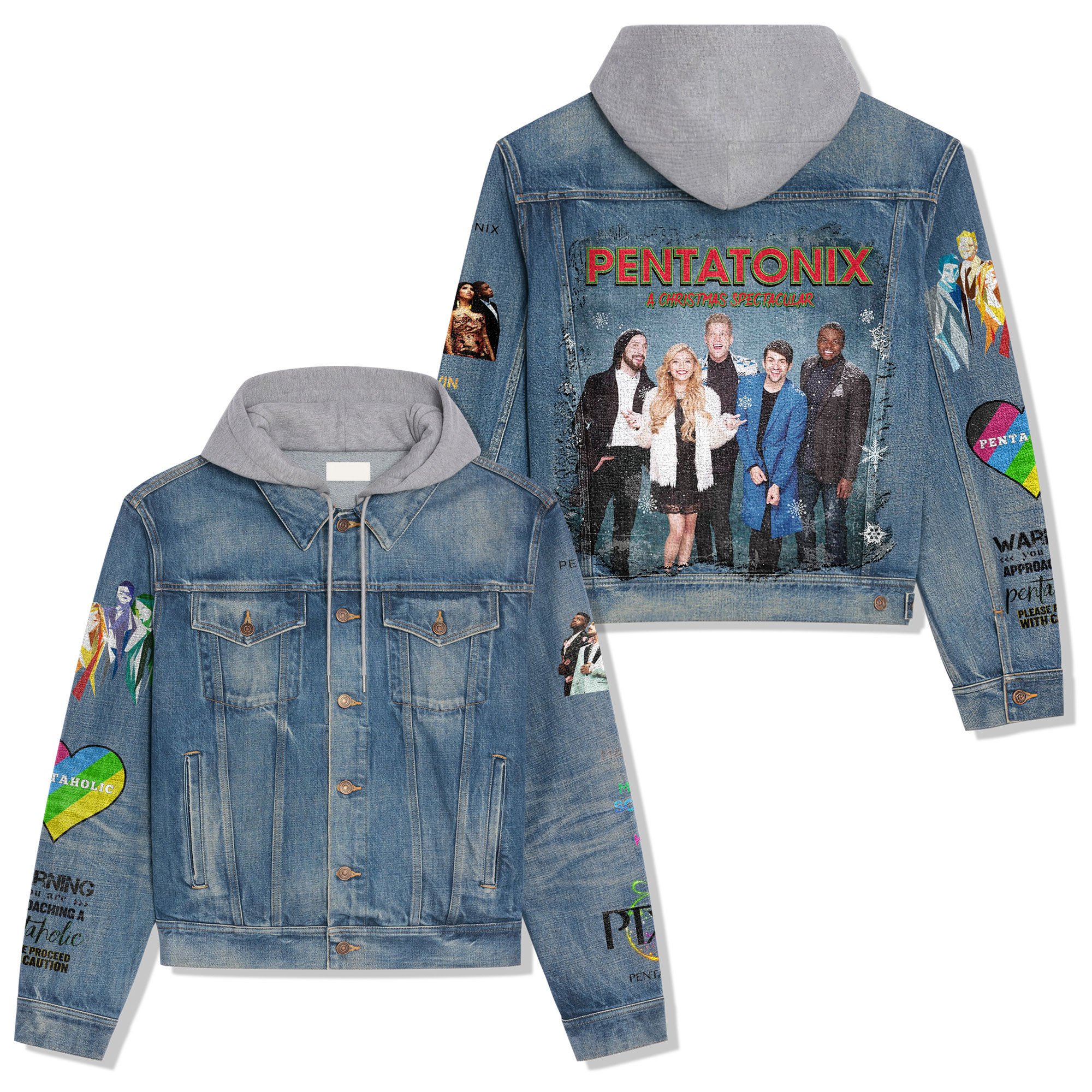Pentatonix Music Style Hooded Denim Jacket For Fans