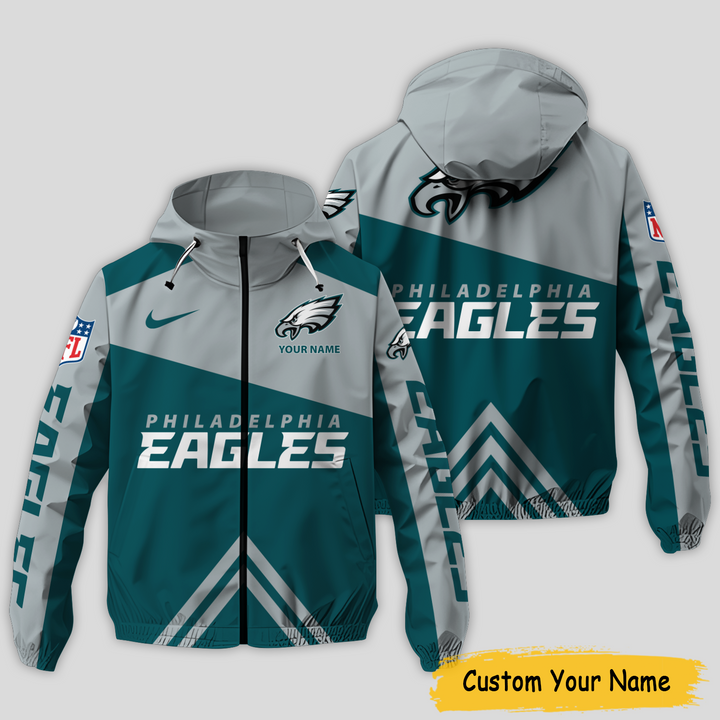 Philadelphia Eagles NFL Personalized Style Windbreaker Jacket For Fans