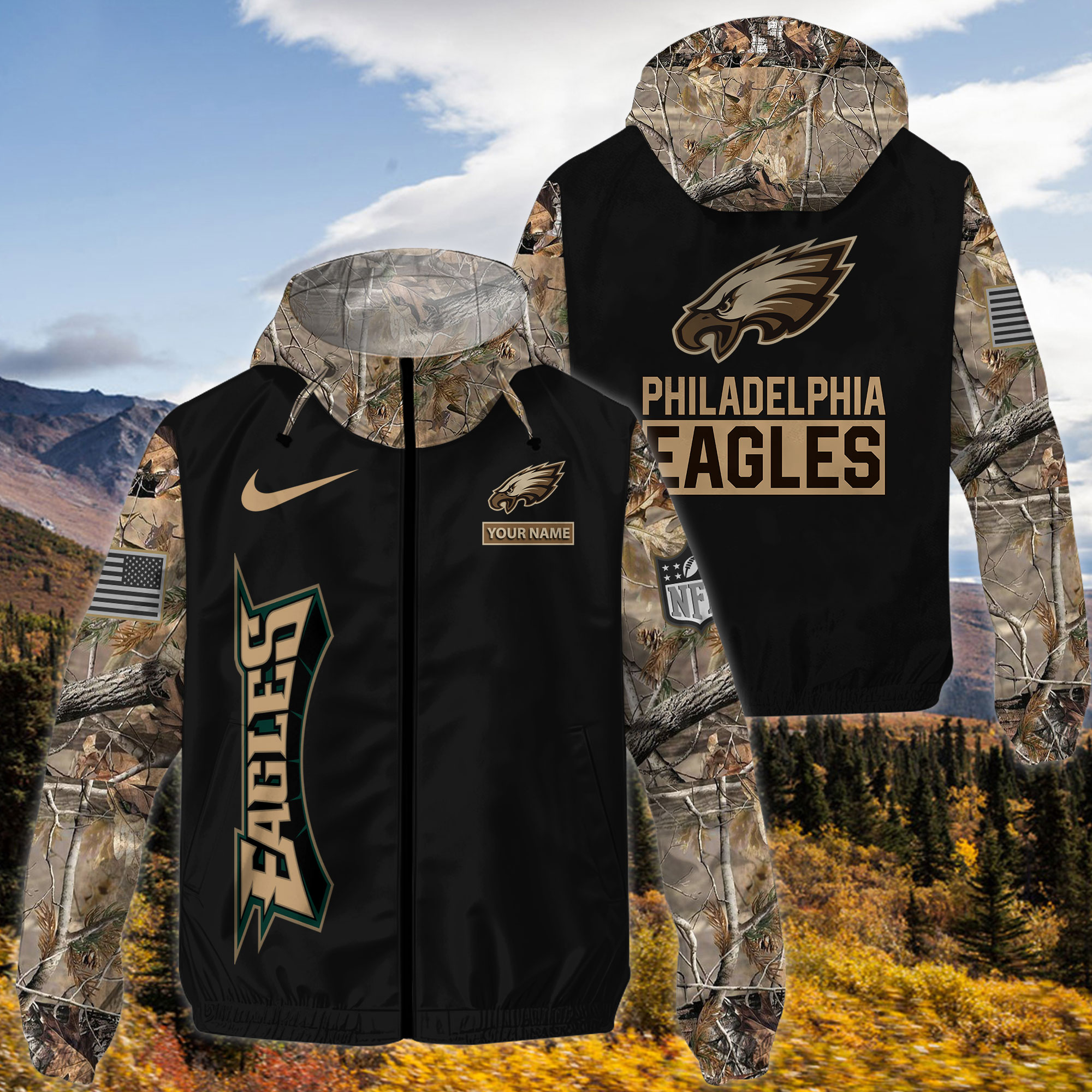Philadelphia Eagles NFL Personalized Style Windbreaker Jacket For Fans