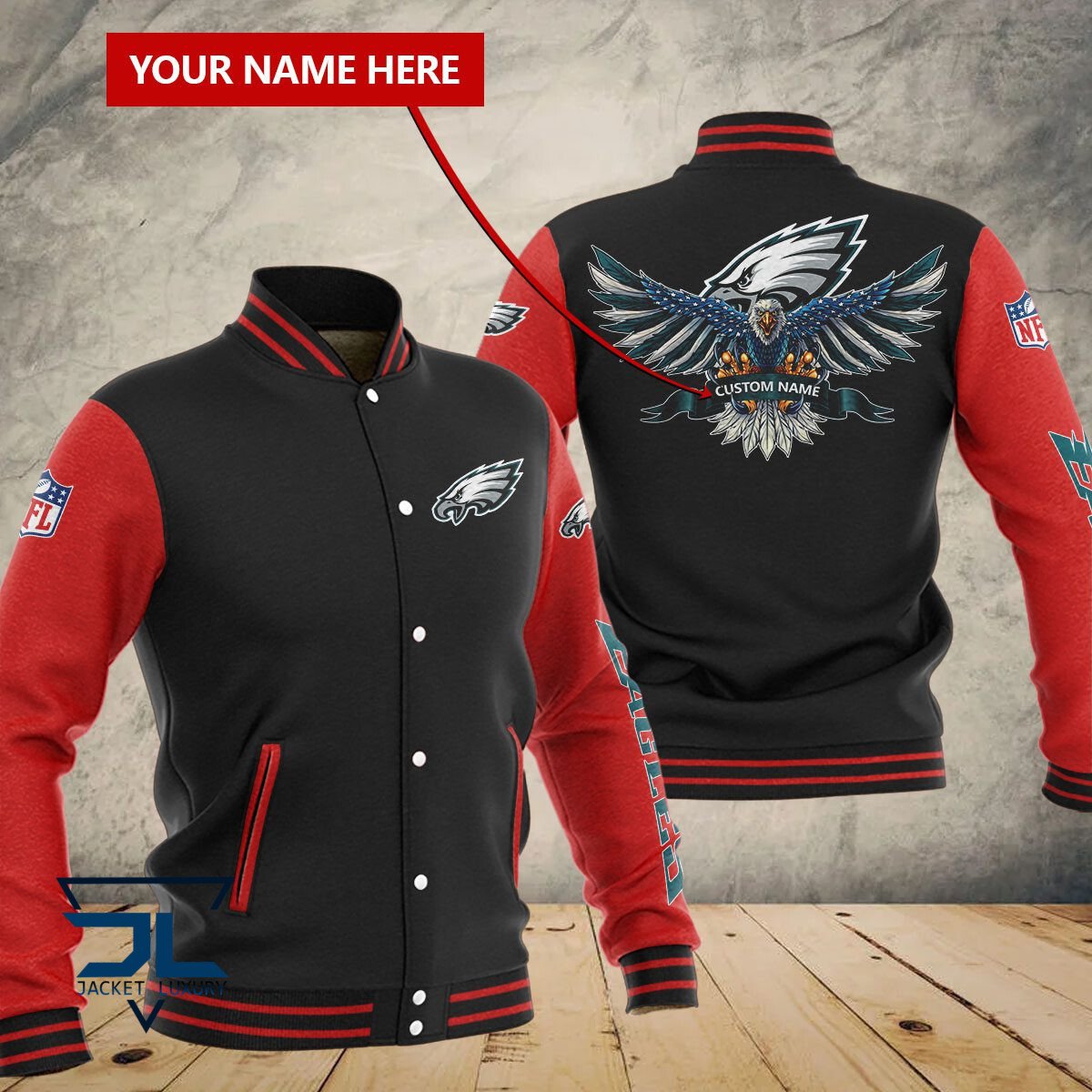 Philadelphia Eagles NFL Style Baseball Jacket For Fan