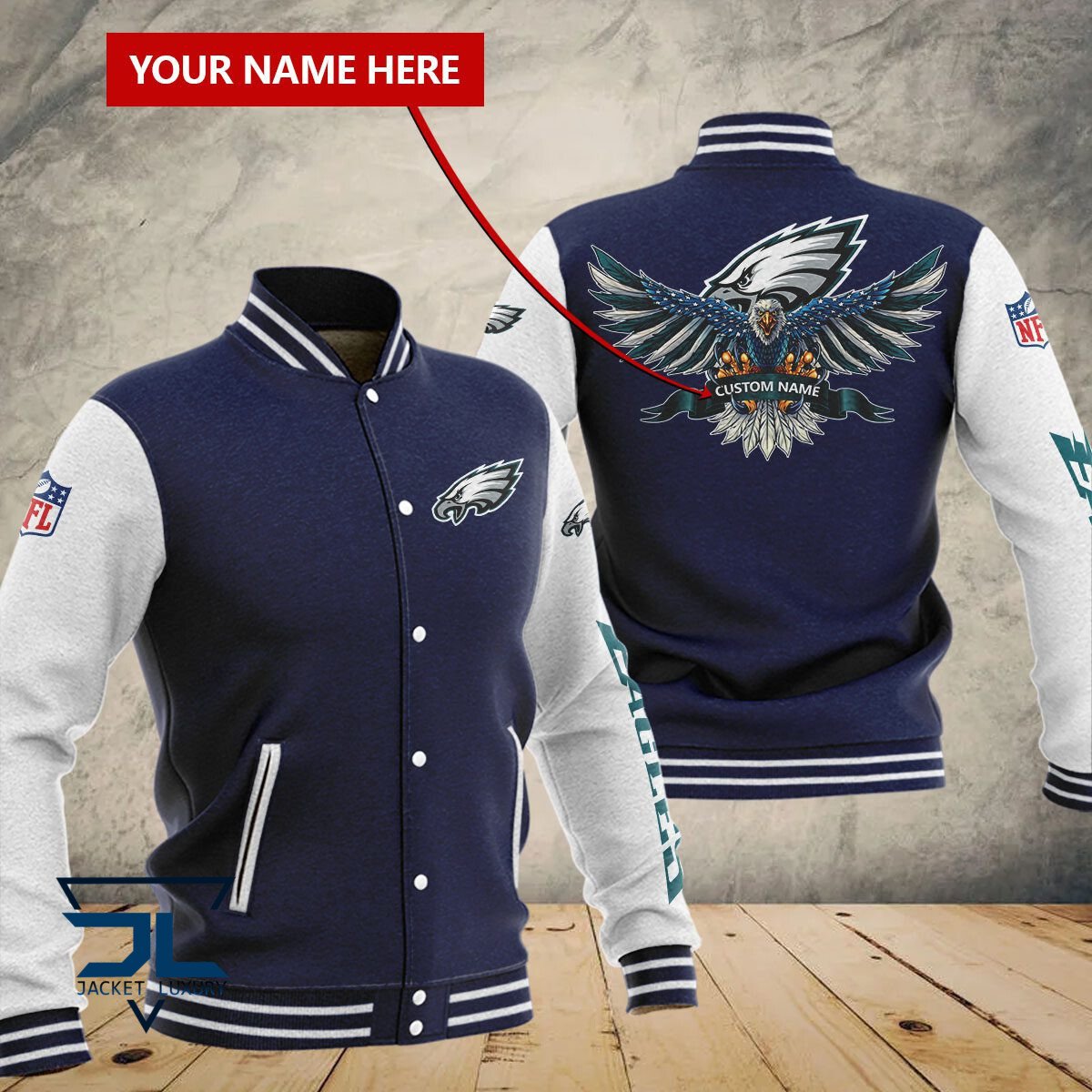 Philadelphia Eagles NFL Style Baseball Jacket For Fan