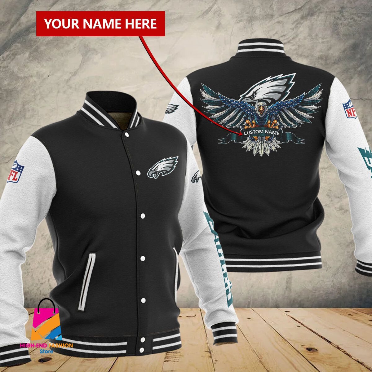 Philadelphia Eagles NFL Style Baseball Jacket For Fan