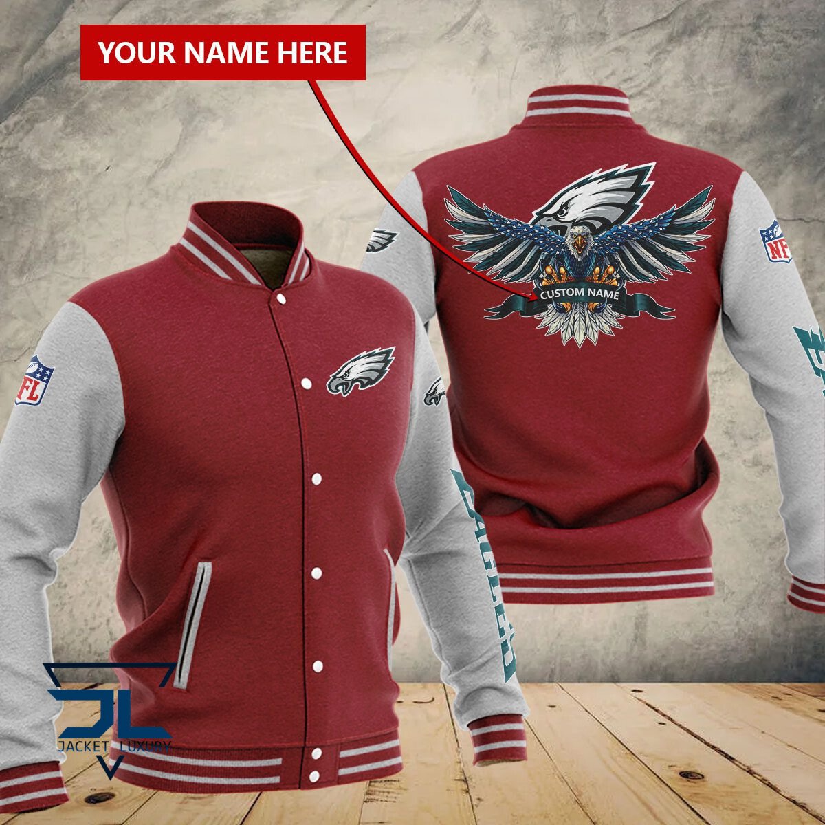 Philadelphia Eagles NFL Style Baseball Jacket For Fan