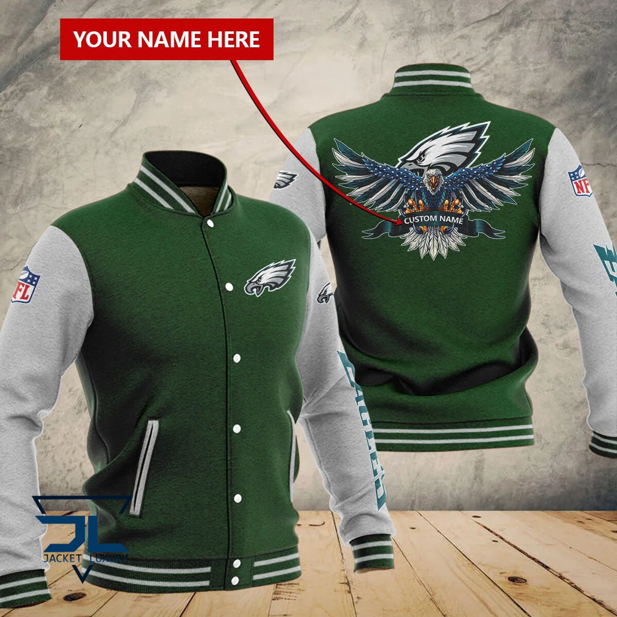 Philadelphia Eagles NFL Style Baseball Jacket For Fan