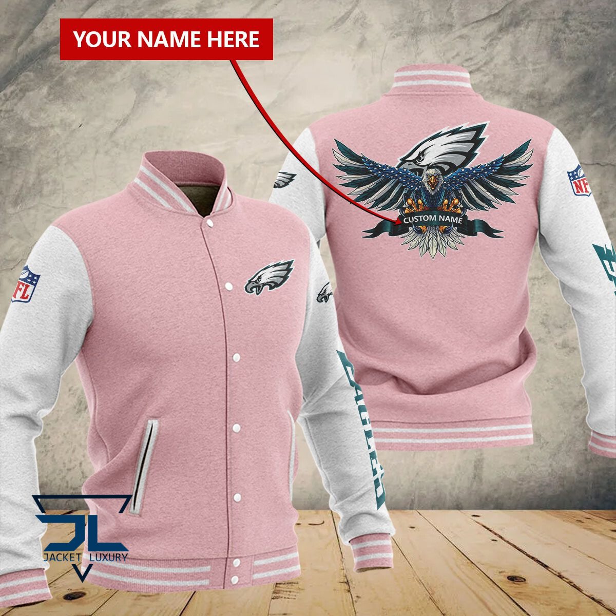 Philadelphia Eagles NFL Style Baseball Jacket For Fan