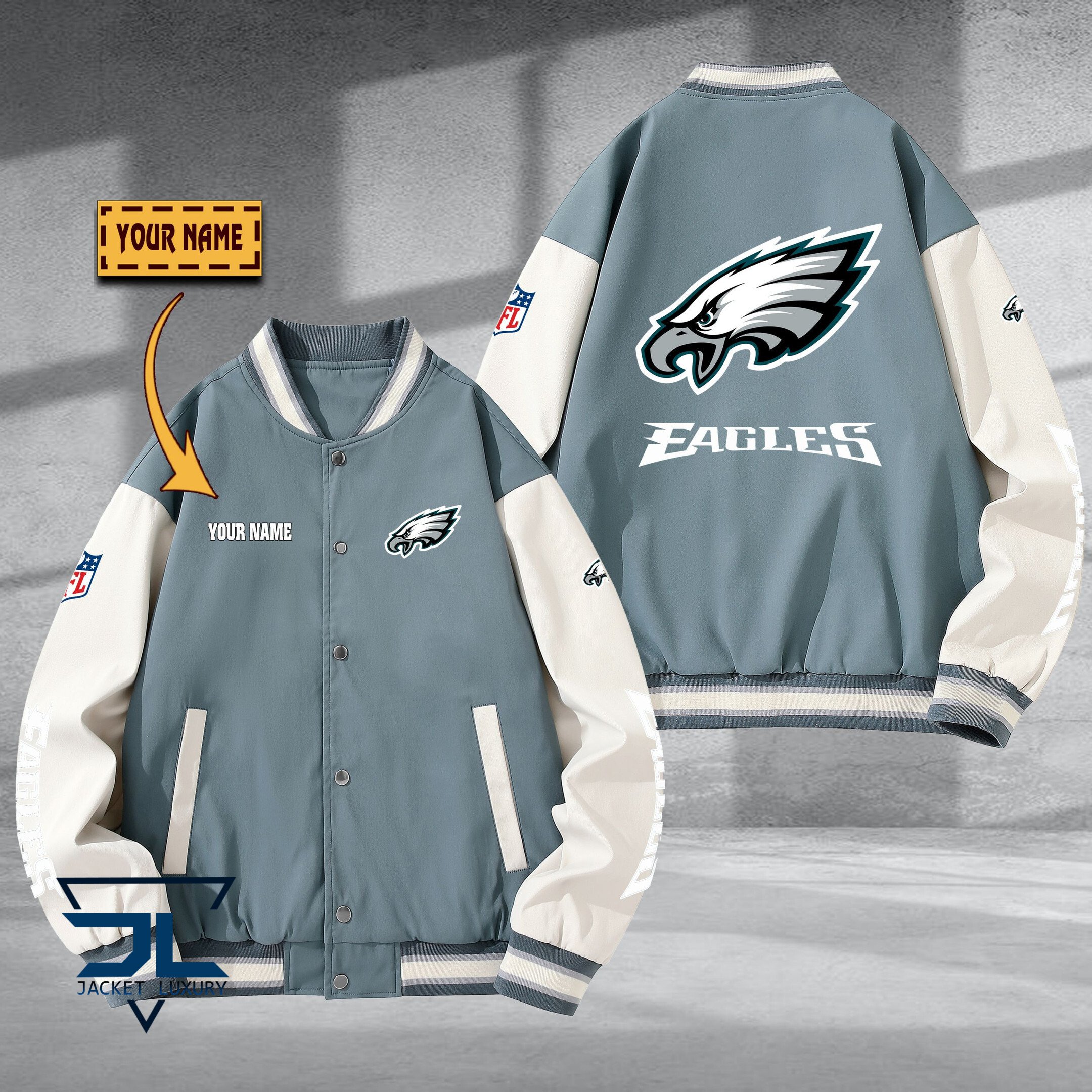 Philadelphia Eagles NFL Style Baseball Jacket For Fan