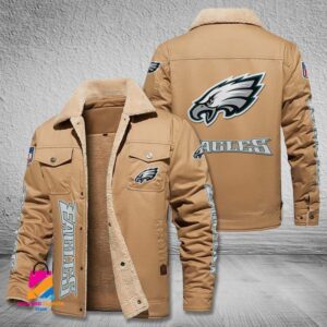 Philadelphia Eagles NFL Style Fleece Thermal Cotton Jacket For Fans
