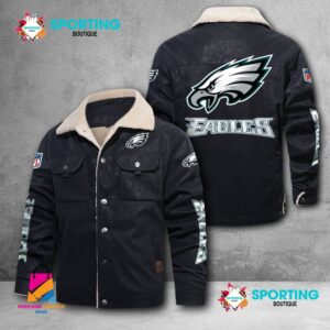 Philadelphia Eagles NFL Style Fleece Thermal Cotton Jacket For Fans