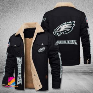 Philadelphia Eagles NFL Style Fleece Thermal Cotton Jacket For Fans