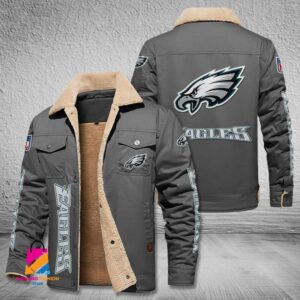 Philadelphia Eagles NFL Style Fleece Thermal Cotton Jacket For Fans