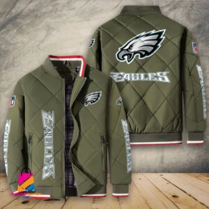 Philadelphia Eagles NFL Style Puffer Jacket For Fans