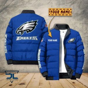 Philadelphia Eagles NFL Style Puffer Jacket For Fans