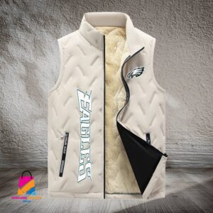 Philadelphia Eagles NFL Style Sleeveless Puffer Jacket For Fans