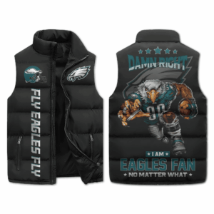 Philadelphia Eagles NFL Style Sleeveless Puffer Jacket For Fans