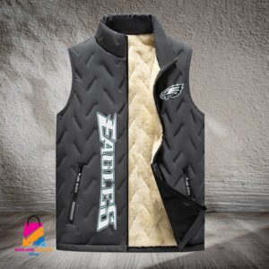 Philadelphia Eagles NFL Style Sleeveless Puffer Jacket For Fans