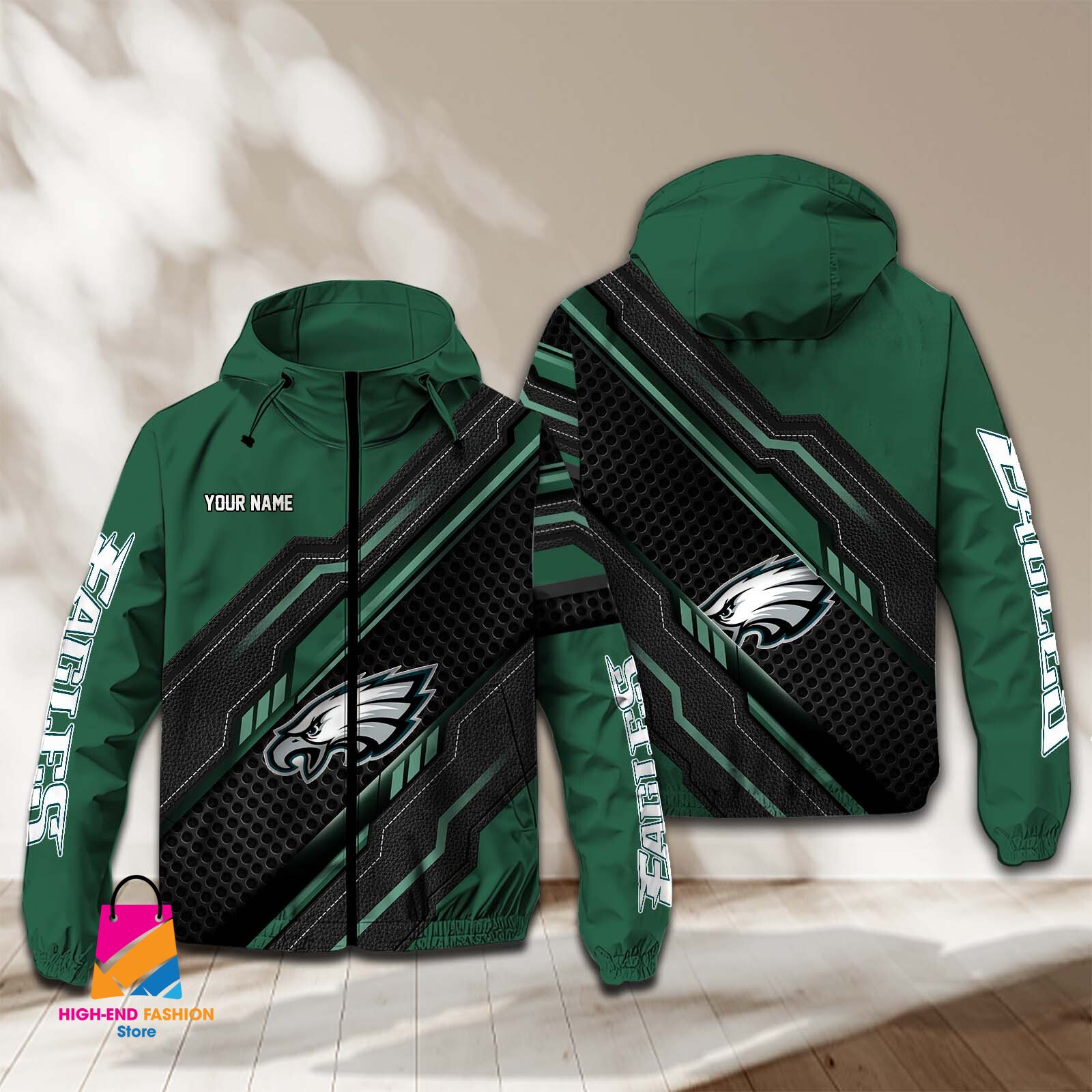 Philadelphia Eagles NFL Style Windbreaker Jacket For Fans
