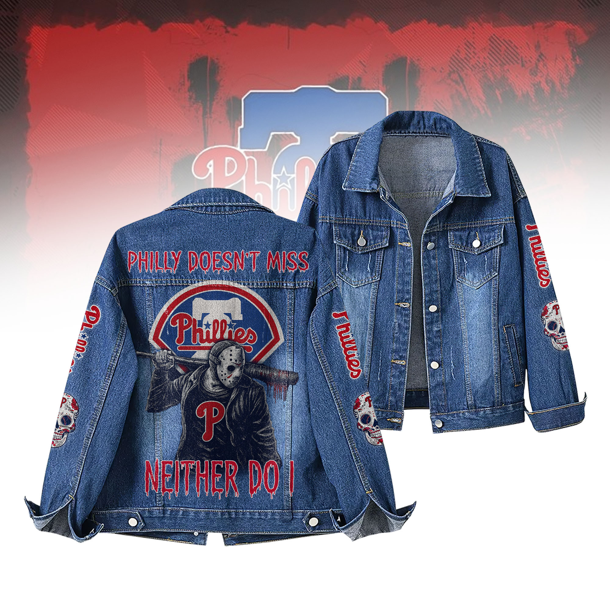 Philadelphia Phillies MLB Denim Jacket Gift For Fans