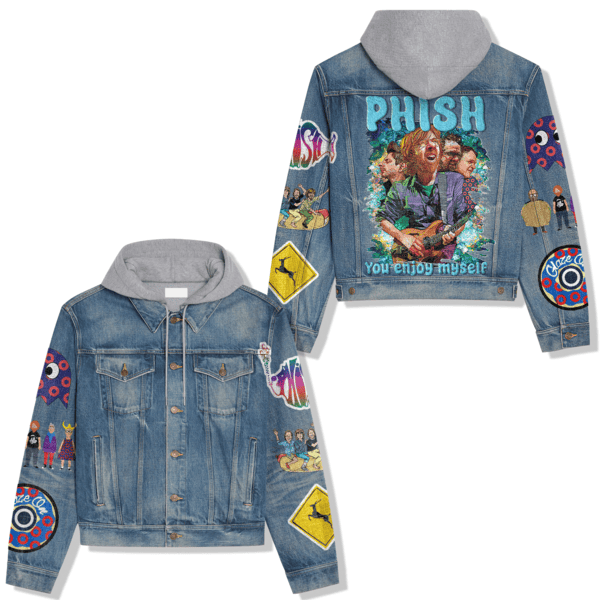 Phish Music Style Hooded Denim Jacket For Fans