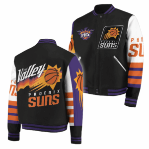 Phoenix Suns NBA Style Baseball Jacket For Fans