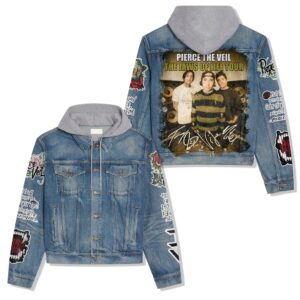Pierce The Veil Music Style Hooded Denim Jacket For Fans
