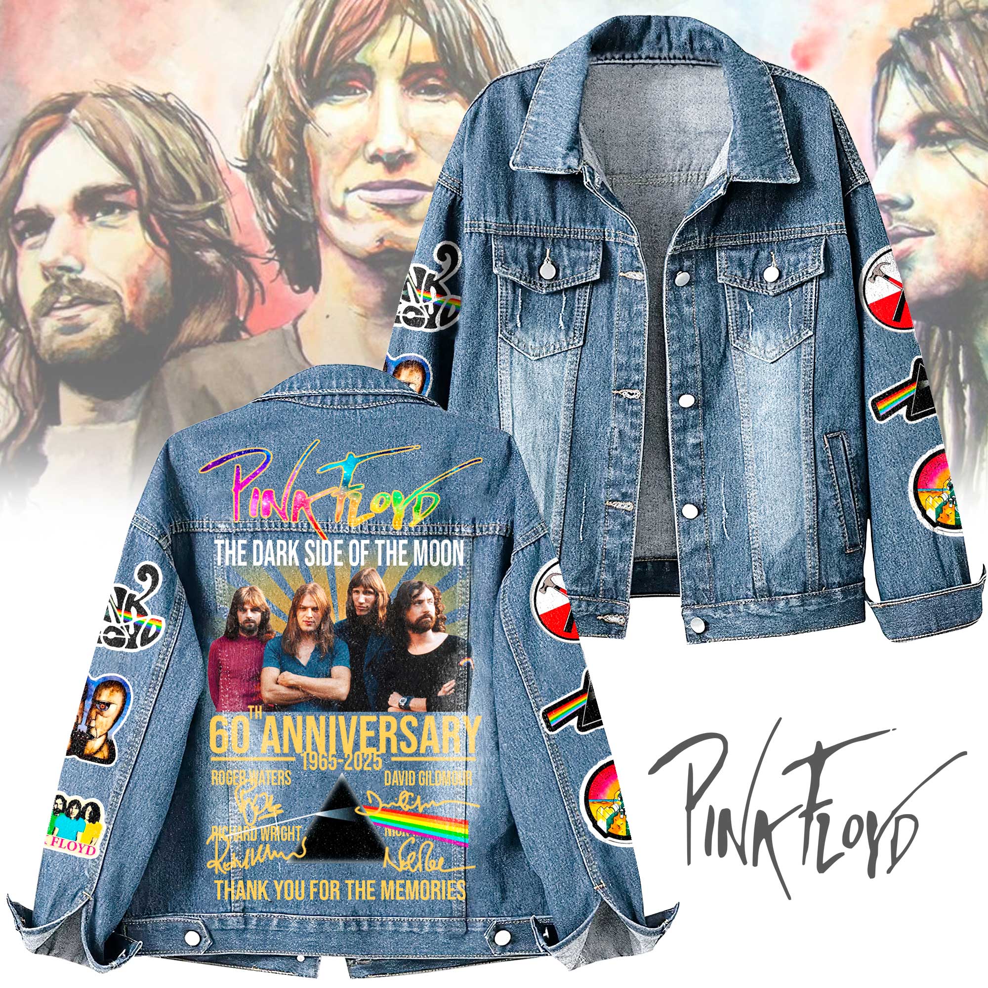 Pink Floyd Music Denim Jacket Gift For Fans