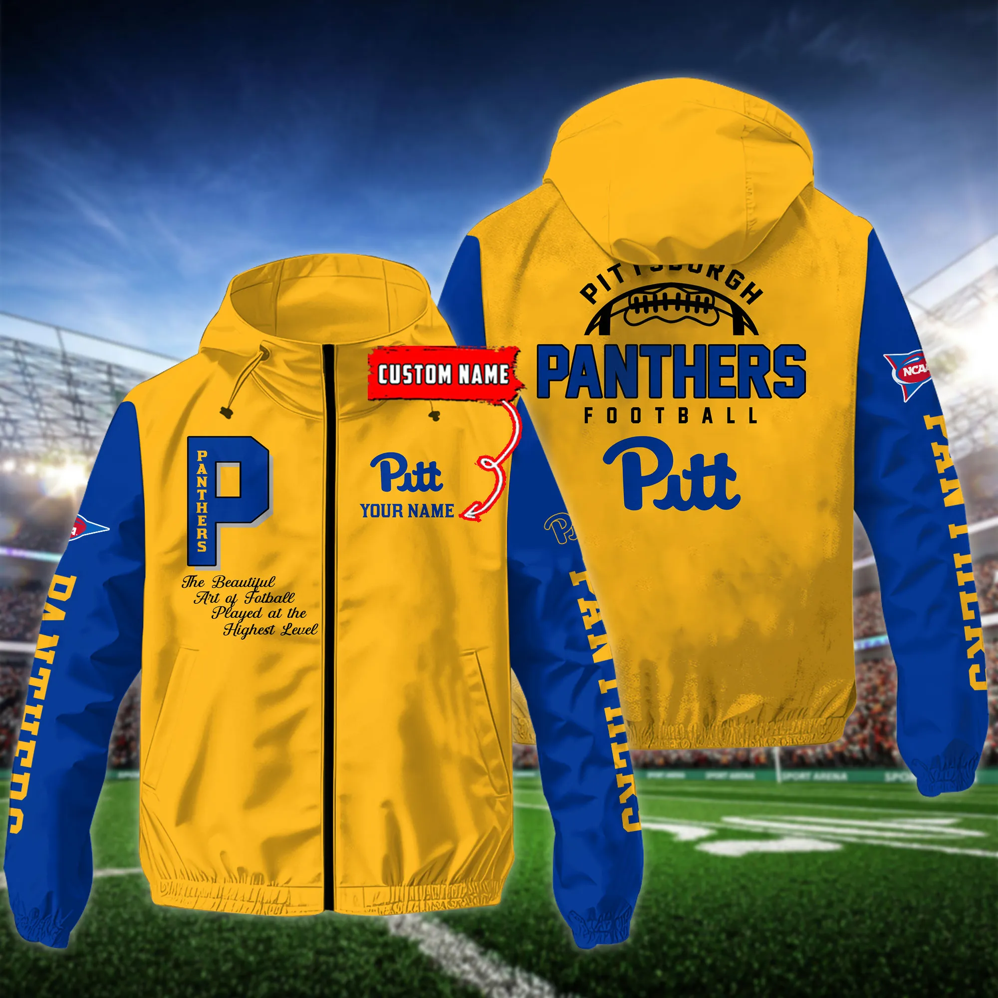 Pittsburgh Panthers NCAA Personalized Style Windbreaker Jacket For Fans