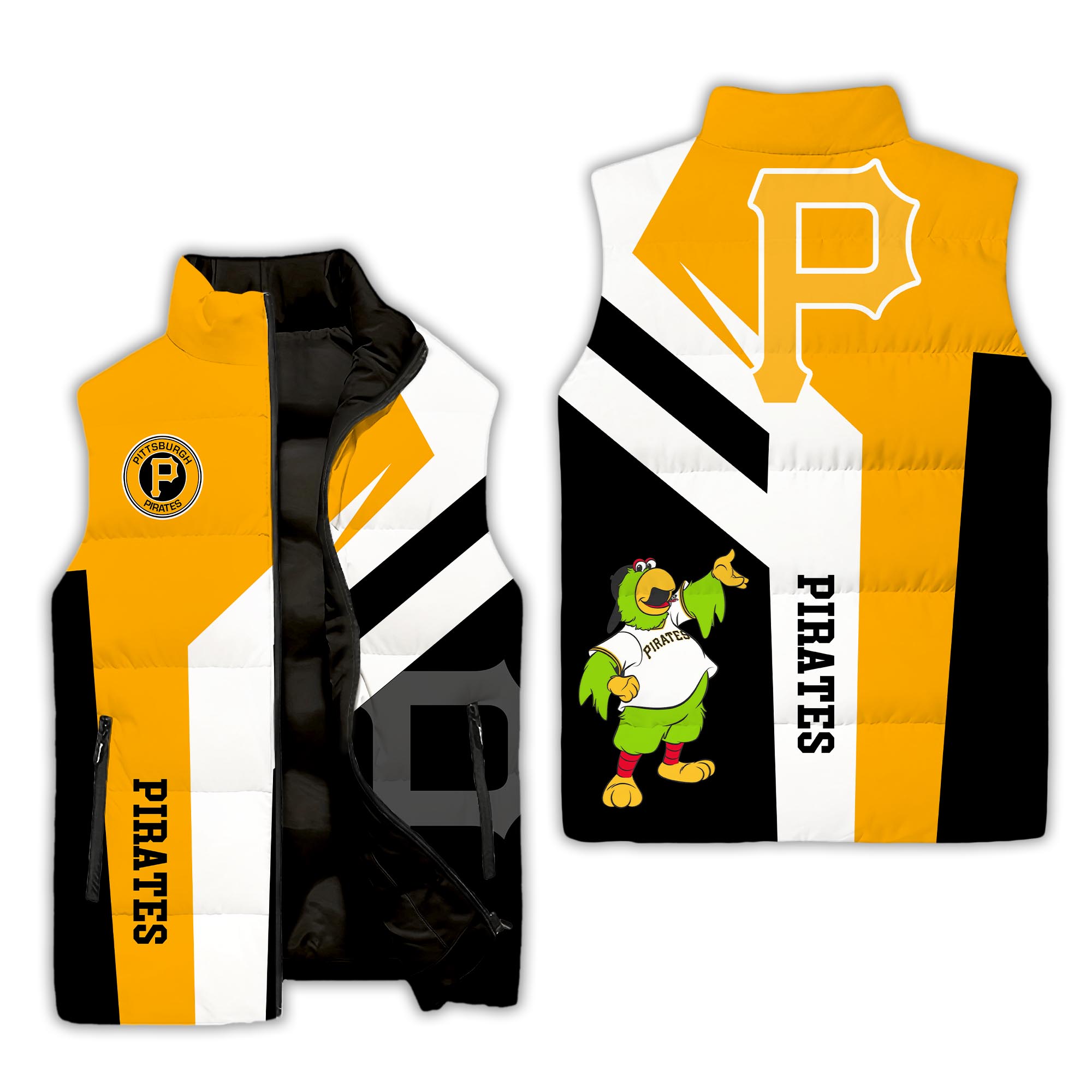 Pittsburgh Pirates MLB Style Sleeveless Puffer Jacket For Fans