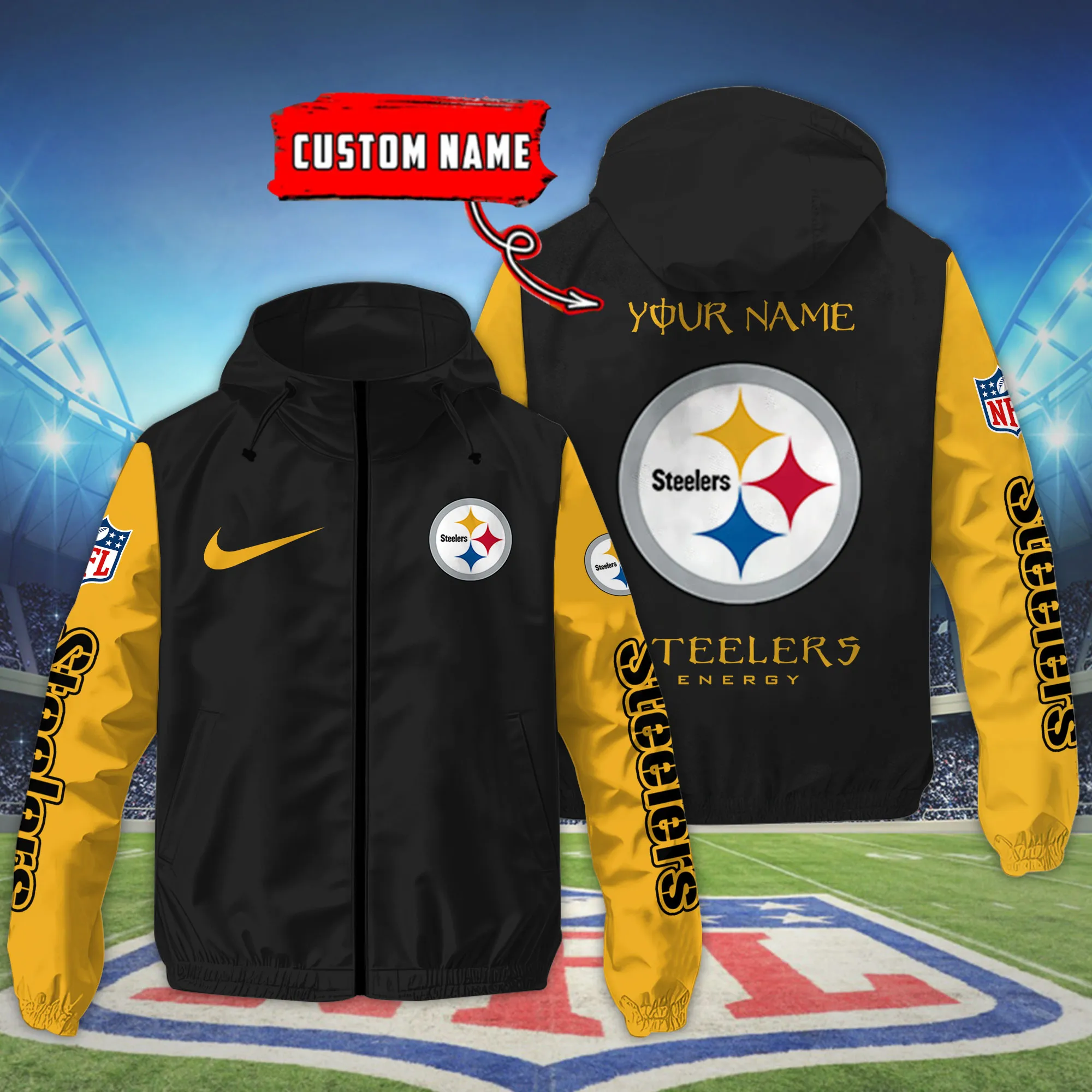 Pittsburgh Steelers NFL Personalized Style Windbreaker Jacket For Fans