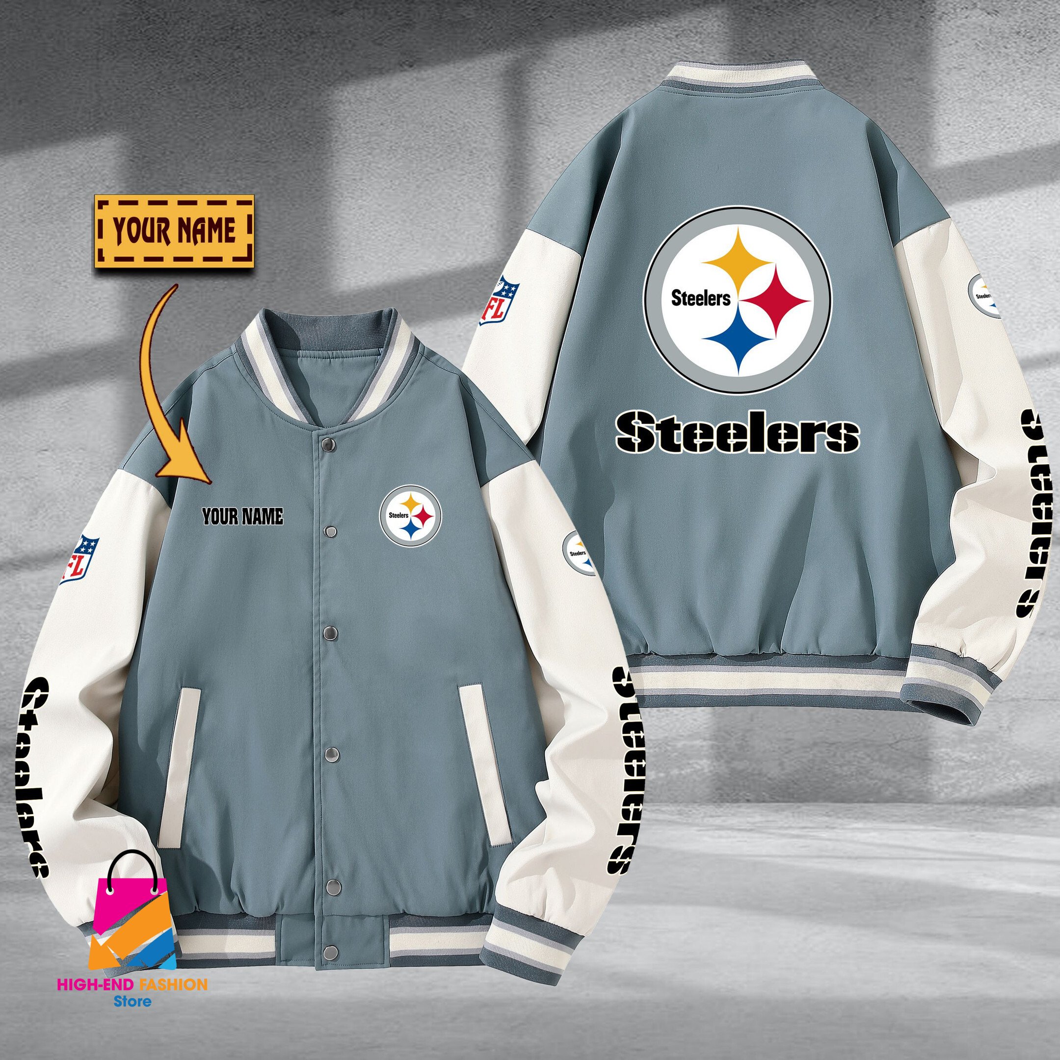 Pittsburgh Steelers NFL Style Baseball Jacket For Fans