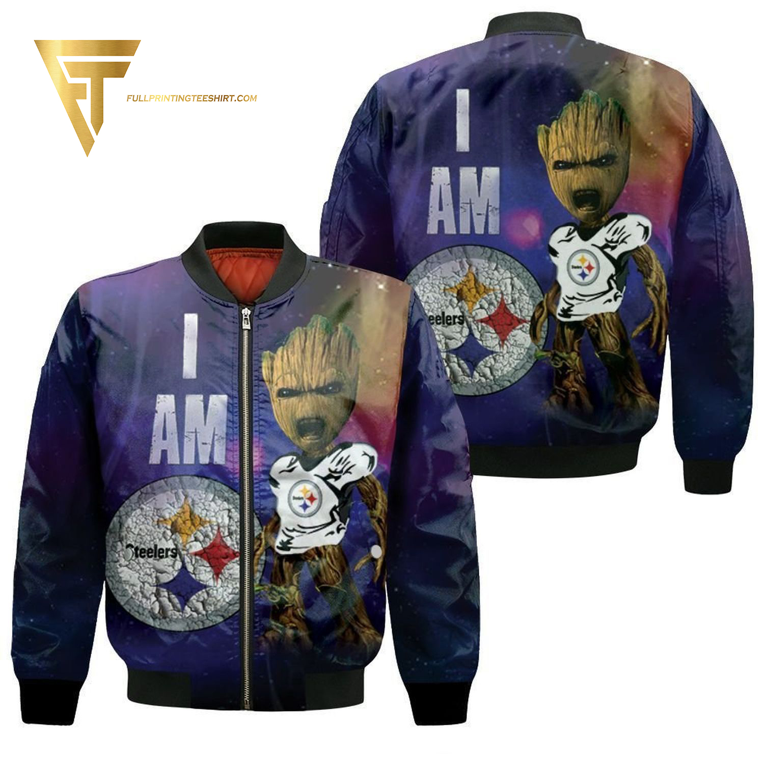 Pittsburgh Steelers NFL Style Bomber Jacket For Fans