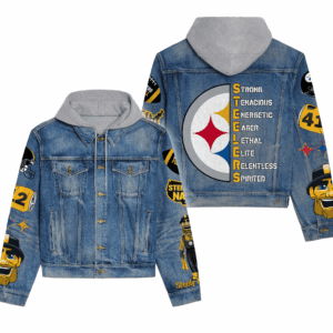 Pittsburgh Steelers NFL Style Hooded Denim Jacket For Fans