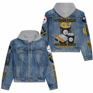 Pittsburgh Steelers NFL Style Hooded Denim Jacket For Fans