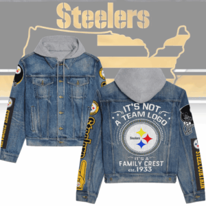 Pittsburgh Steelers NFL Style Hooded Denim Jacket For Fans