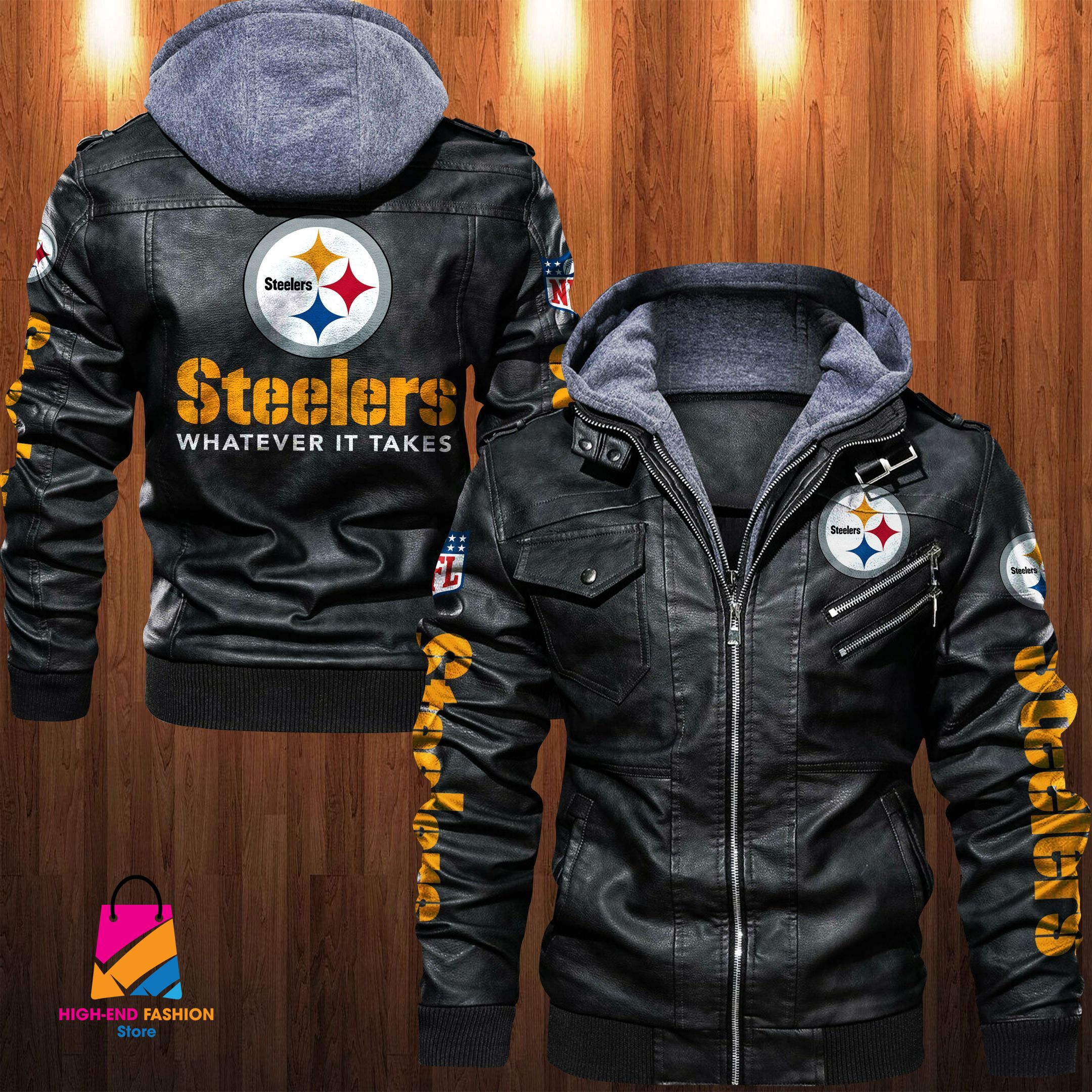 Pittsburgh Steelers NFL Style Leather Jacket For Fan