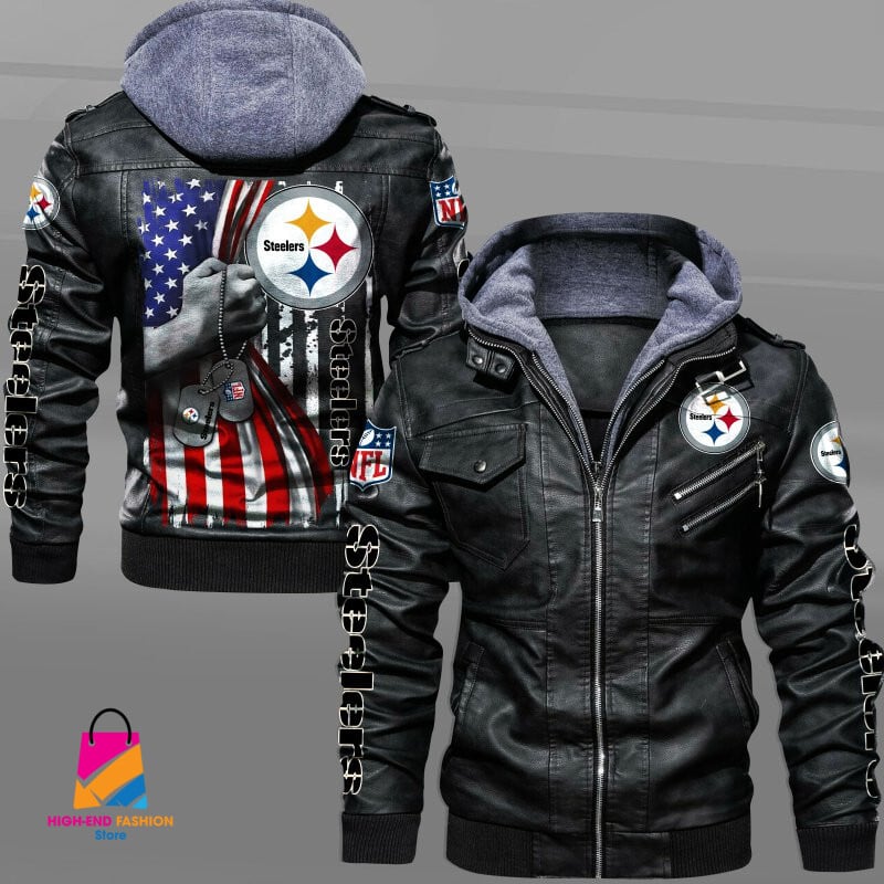 Pittsburgh Steelers NFL Style Leather Jacket For Fan