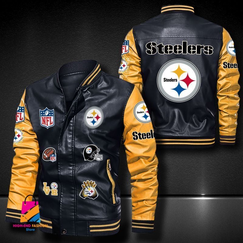Pittsburgh Steelers NFL Style Leather Jacket For Fan